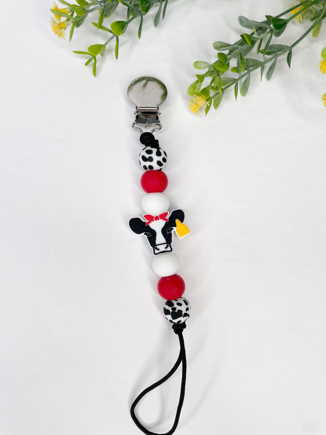 Charlie the cow paci clip