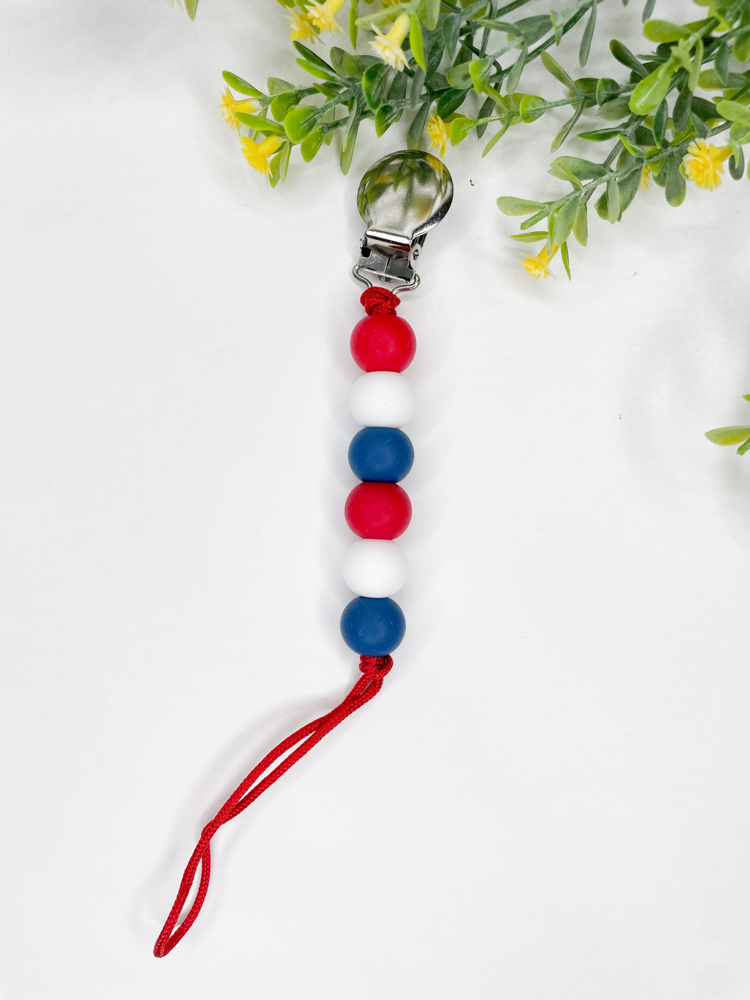 Red White & Blue Paci Clip