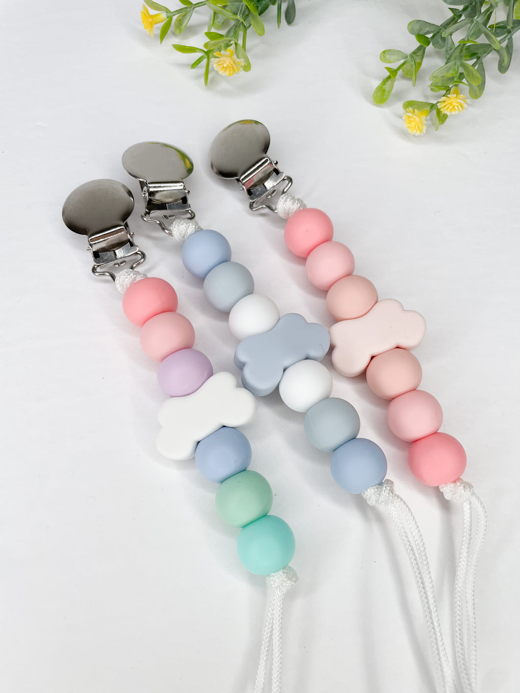 Cloudy Days Paci Clip